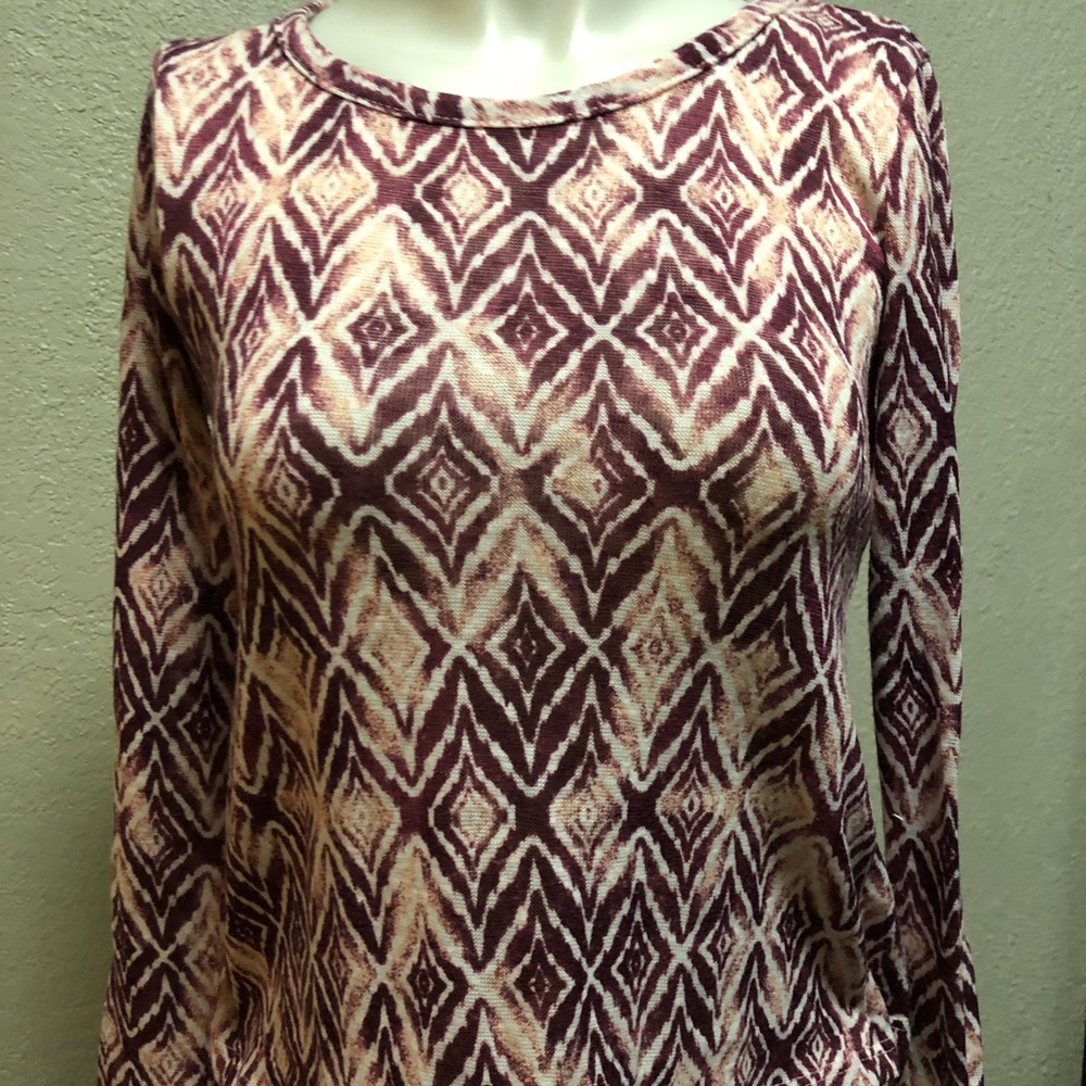 IZ Byer blouse XS Pink Purple White